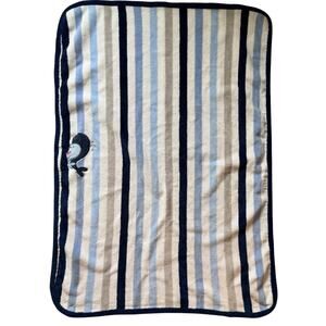 Parents Choice Walmart Blue Stripe Whale Mommy Baby Blanket Nautical Lovey